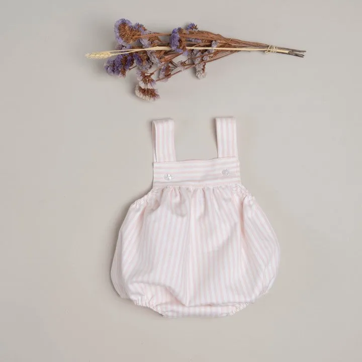 Pink Striped Romper