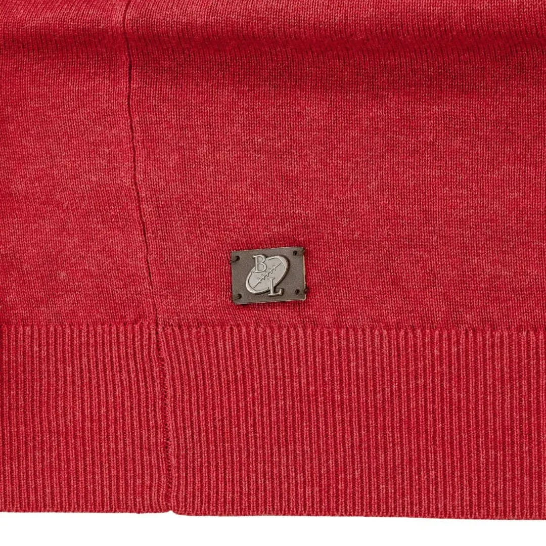 Pull col camionneur rouge cranberry