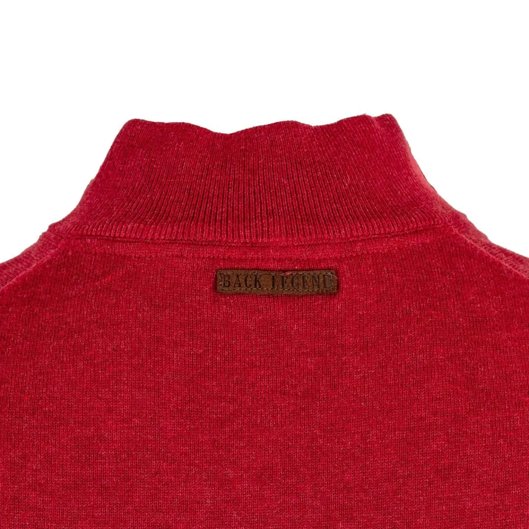 Pull col camionneur rouge cranberry