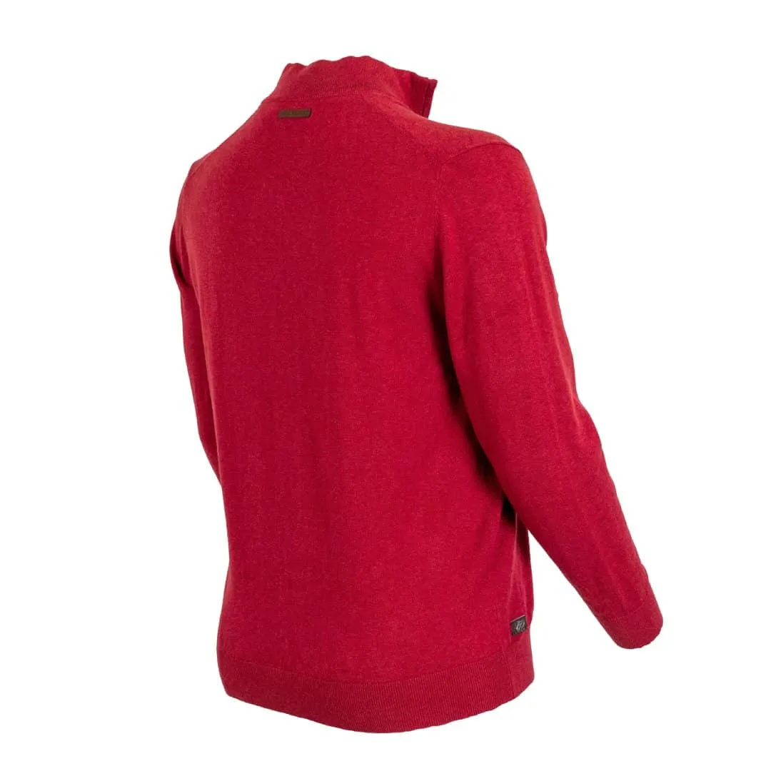 Pull col camionneur rouge cranberry