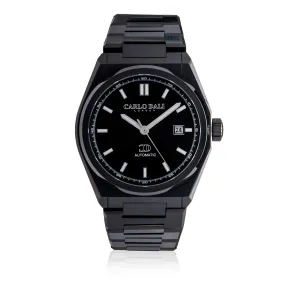"1888 automatic" TOTAL BLACK METAL WATCH