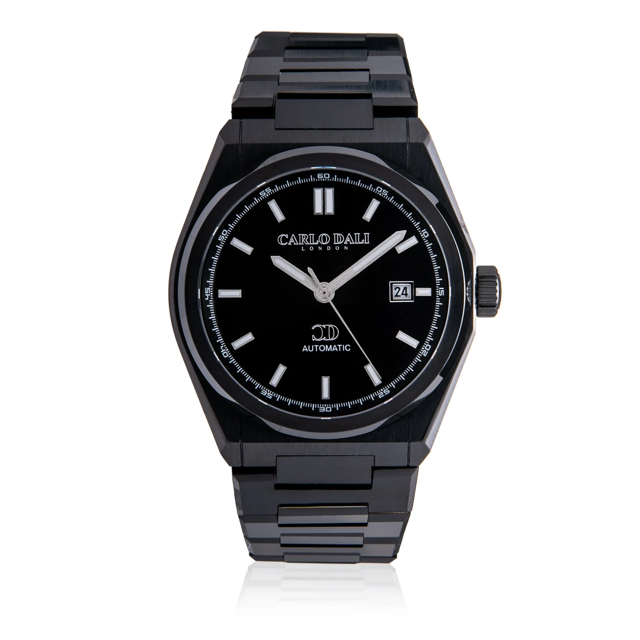"1888 automatic" TOTAL BLACK METAL WATCH