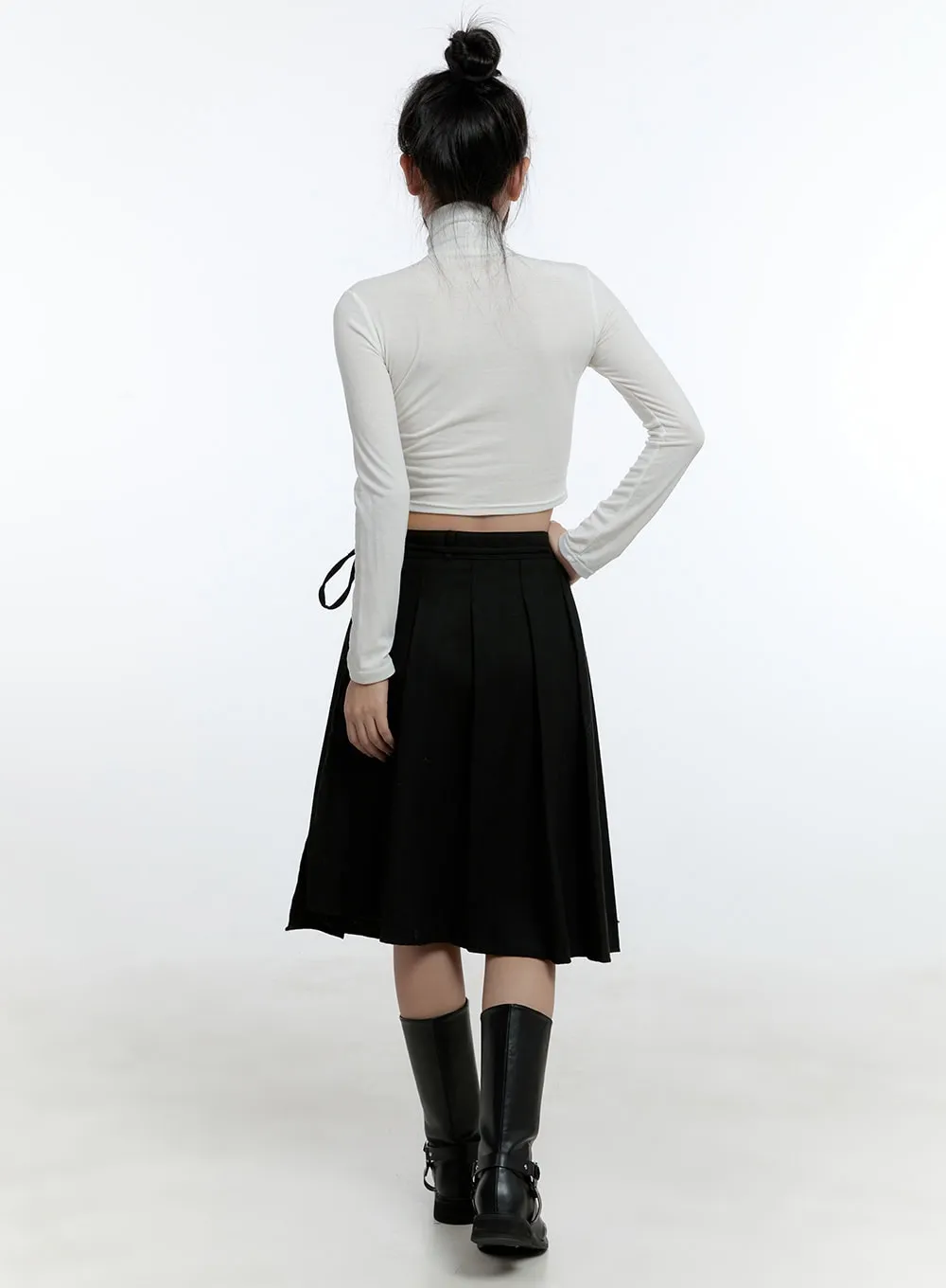 Ribbon Tied-Up Midi Skirt CD424