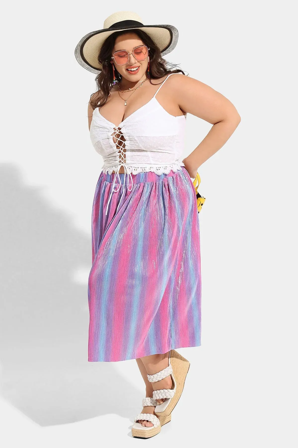 Ritera Supersoft High Rise Tie Dye Midi Skirt