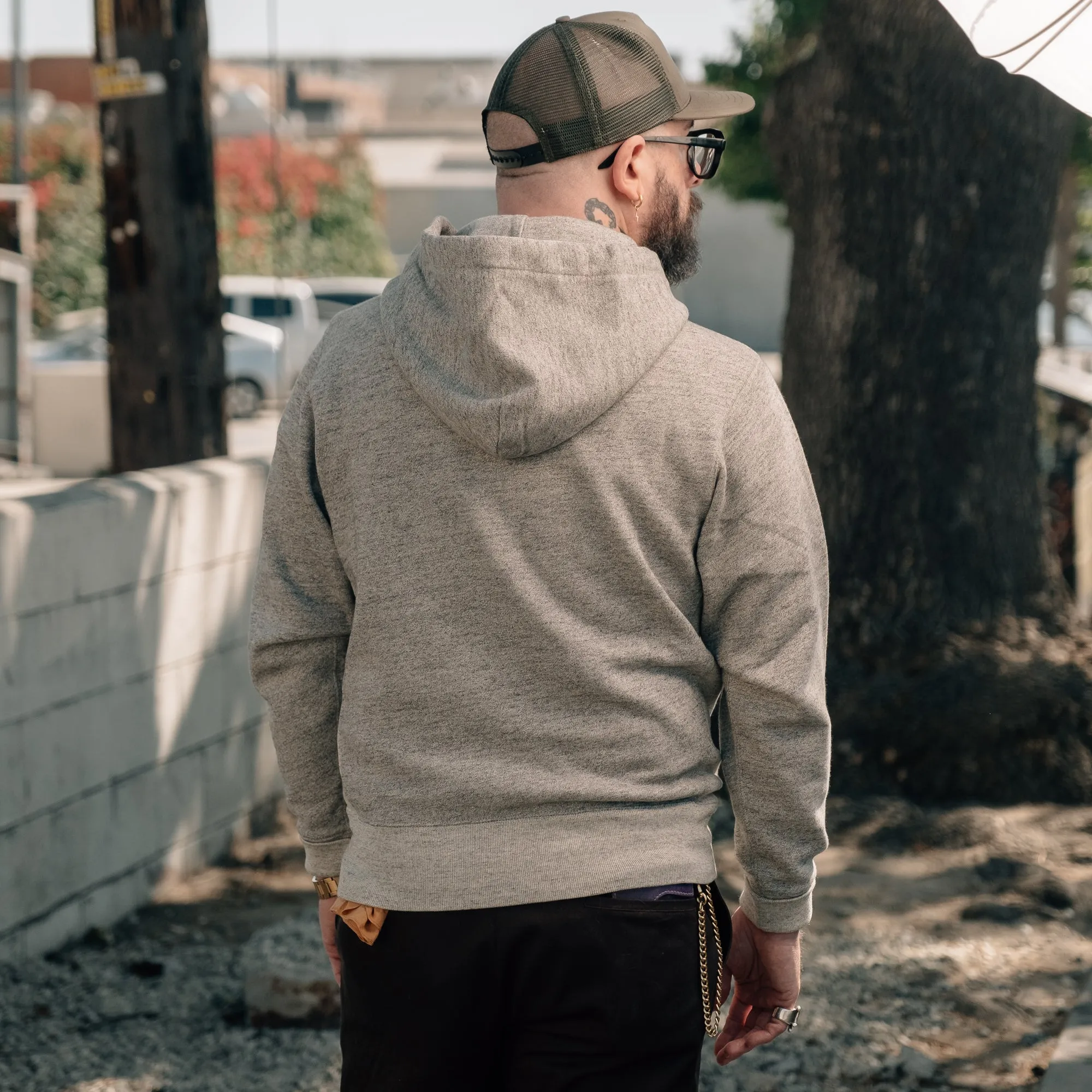 RRL Fleece Hoodie Athletic Gray Heather