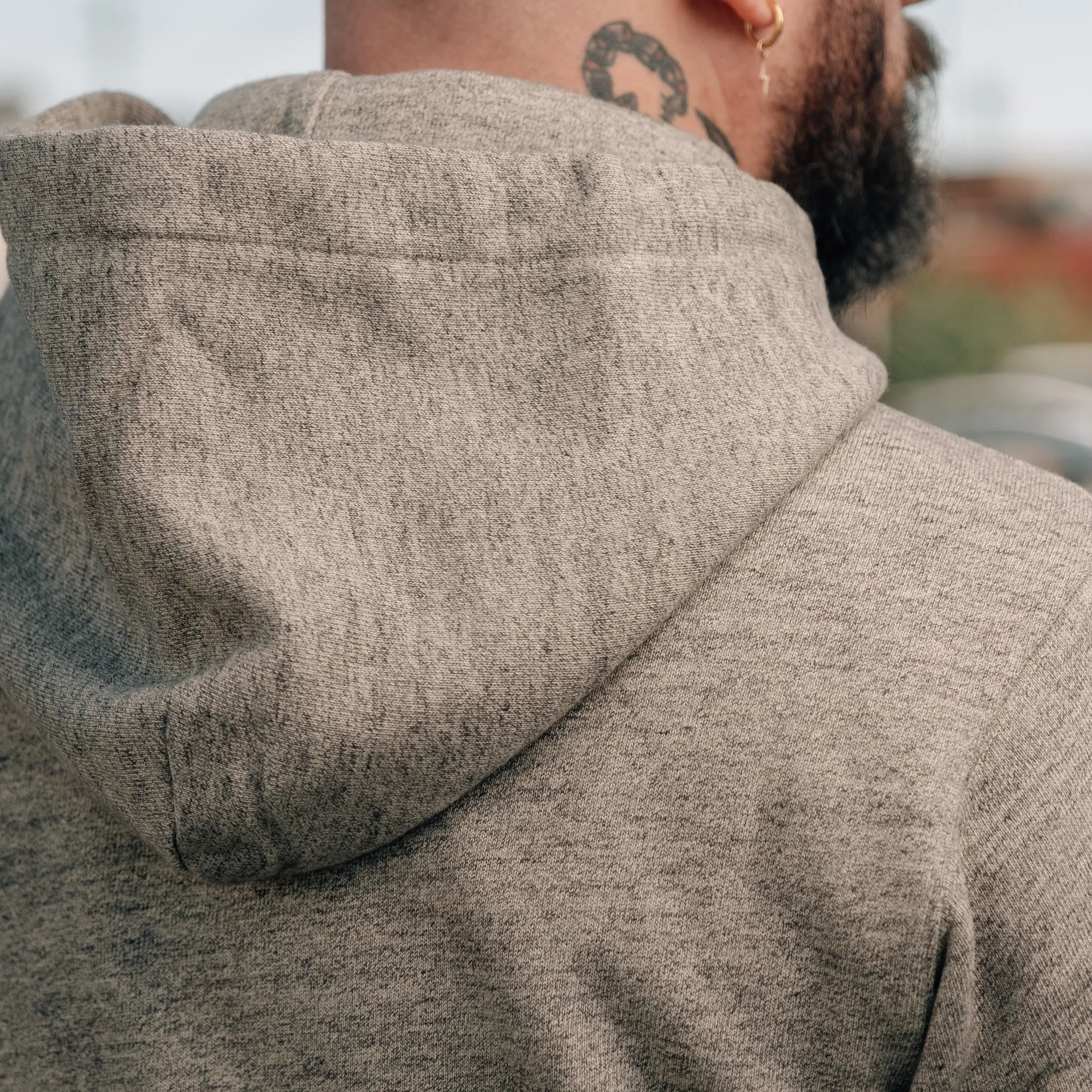 RRL Fleece Hoodie Athletic Gray Heather
