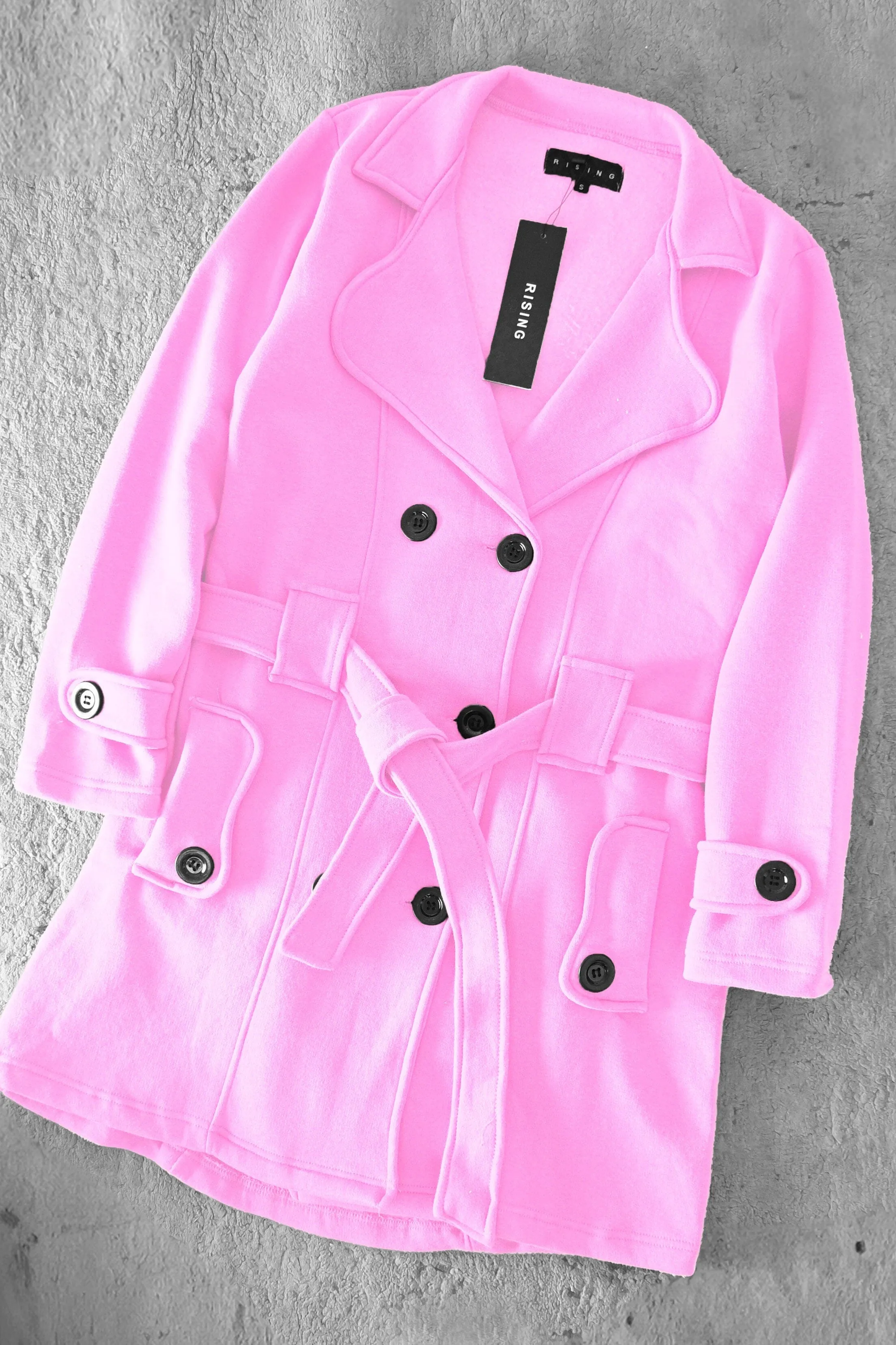 RSG Women's Fleece Long Trench Coat