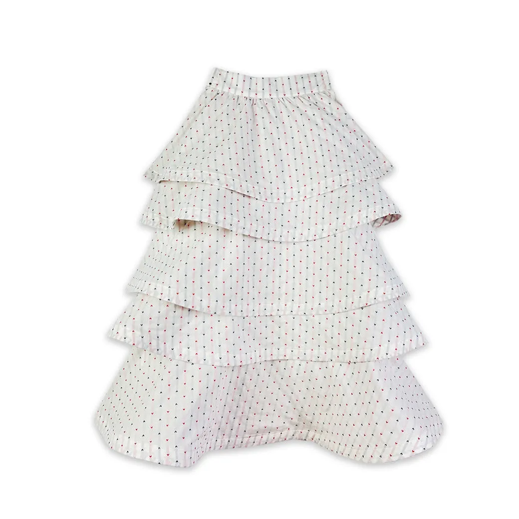 SAMPLE - MIDI Teagan Skirt - Embroidered Hearts - Final Sale