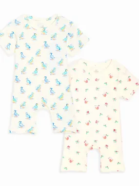 Shorts Romper Combo of 2: Duck Tales-Birdie & Blossom