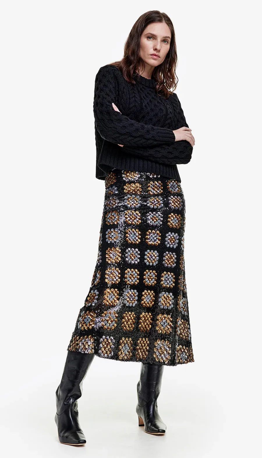 Smythe - Sequin Midi Skirt