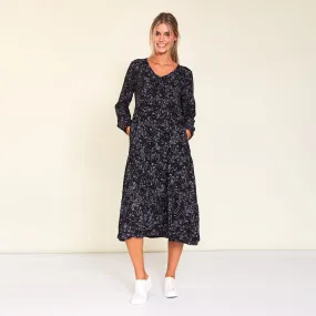 Sofia Dress (Black Floral)
