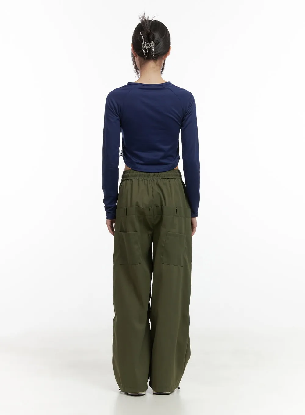 String Waistband Cargo Pants CO410