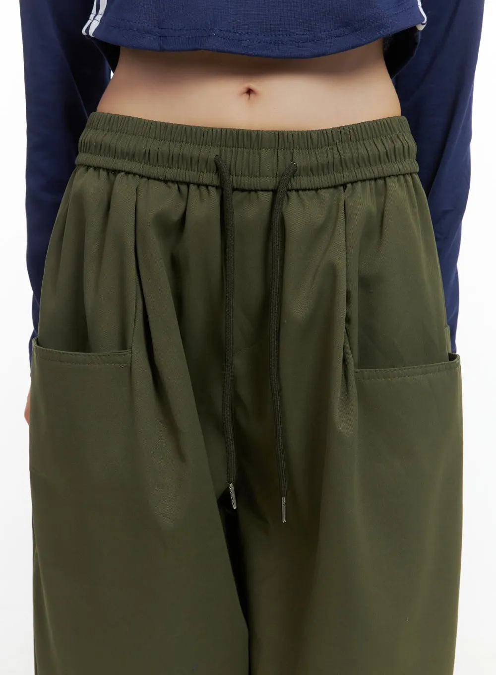 String Waistband Cargo Pants CO410