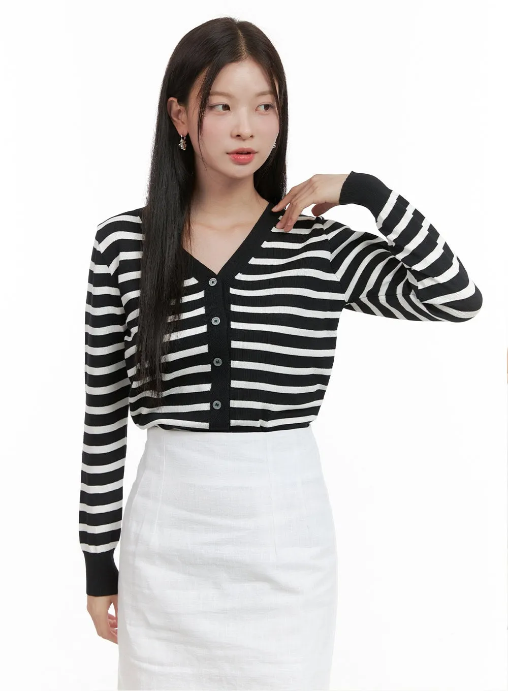 Stripe Knit Cardigan OG419