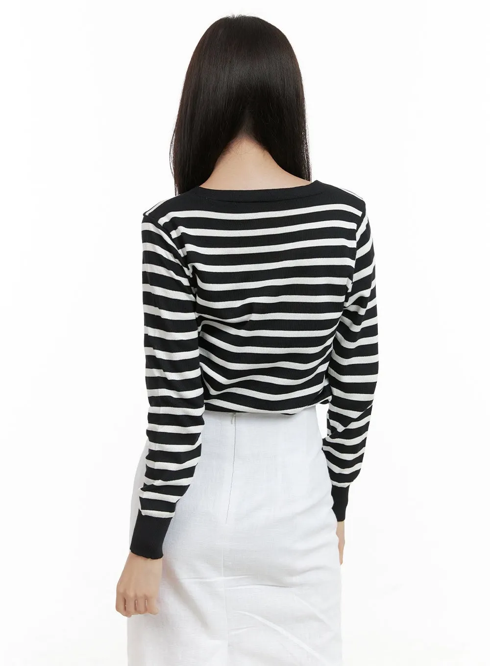 Stripe Knit Cardigan OG419