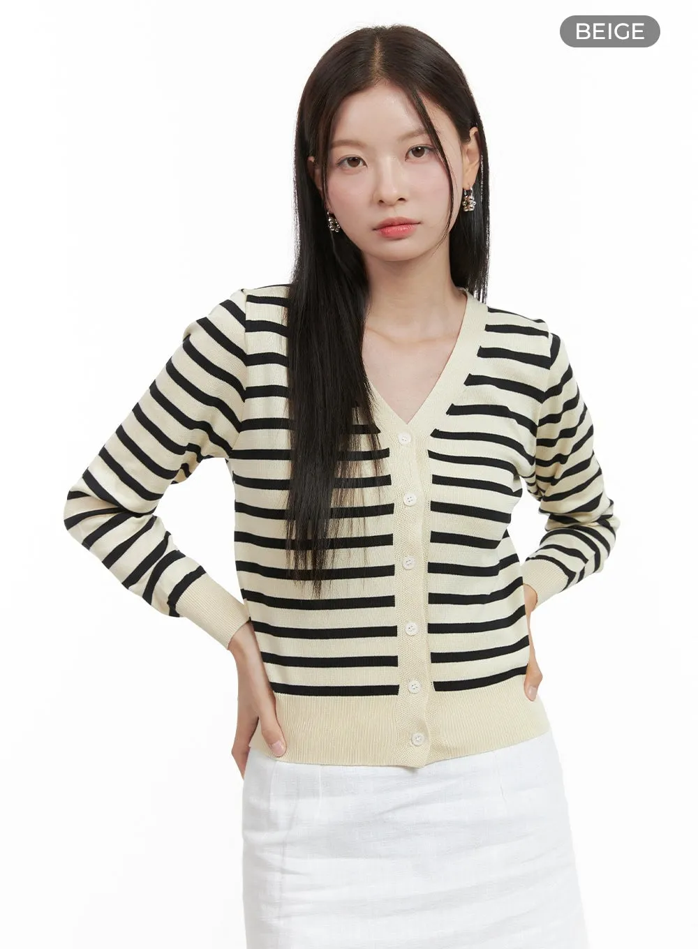 Stripe Knit Cardigan OG419