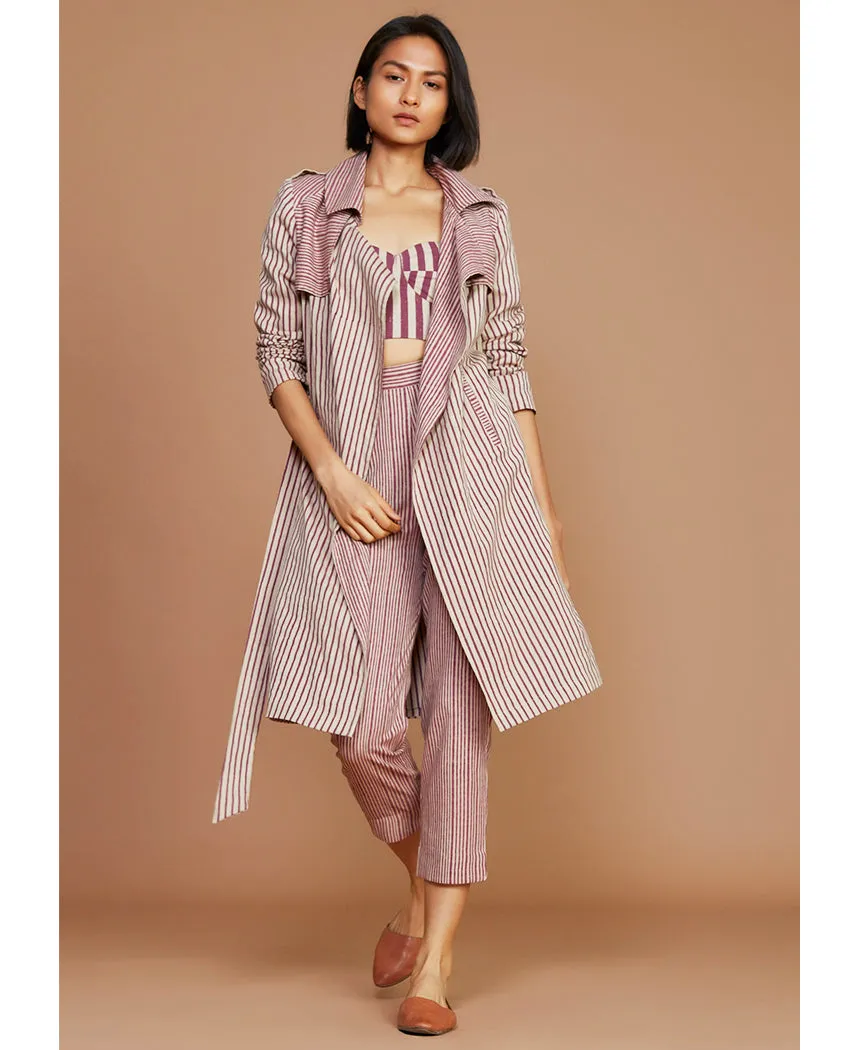 Striped Trench Jacket