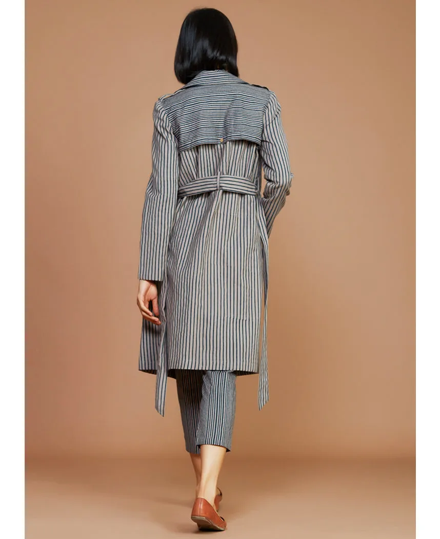 Striped Trench Jacket