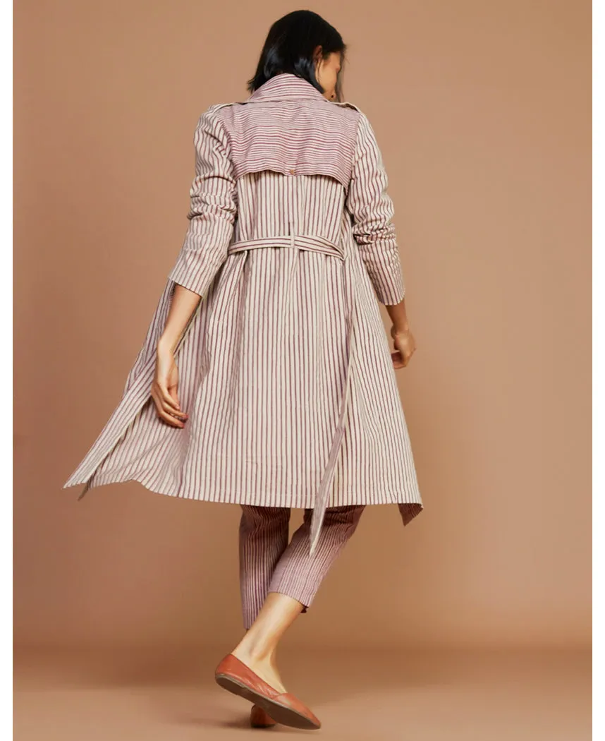 Striped Trench Jacket