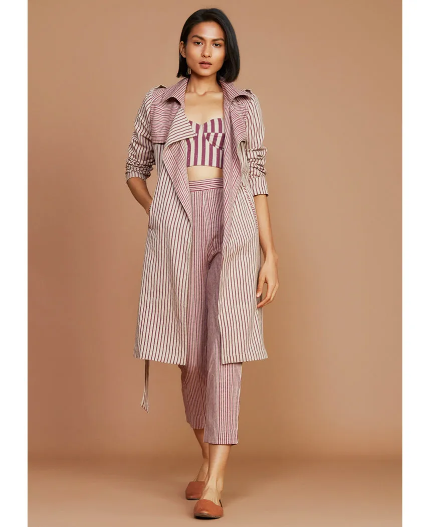 Striped Trench Jacket