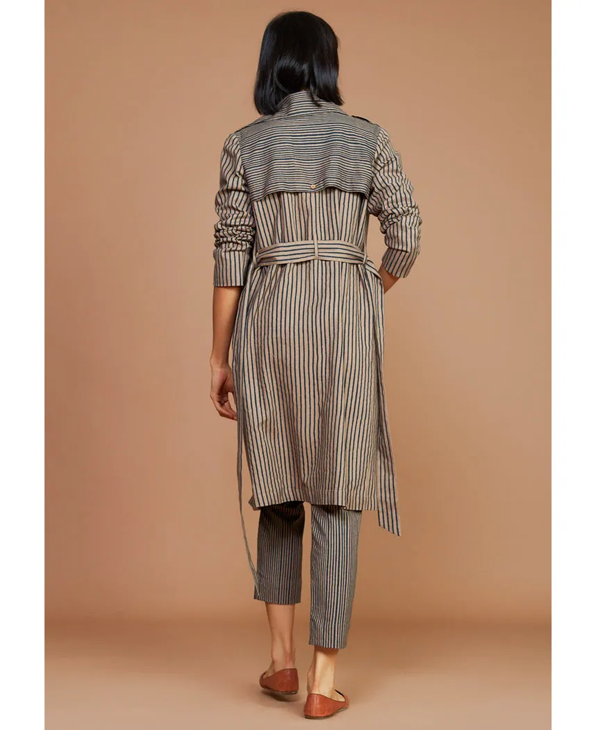 Striped Trench Jacket