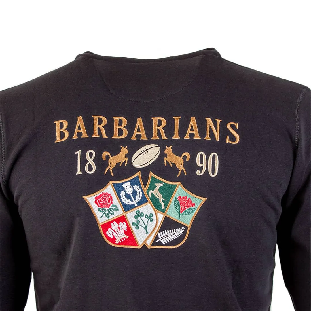 Sweat à capuche full-zip noir Barbarians