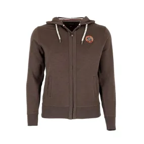 Sweat à capuche zippé marron glacé