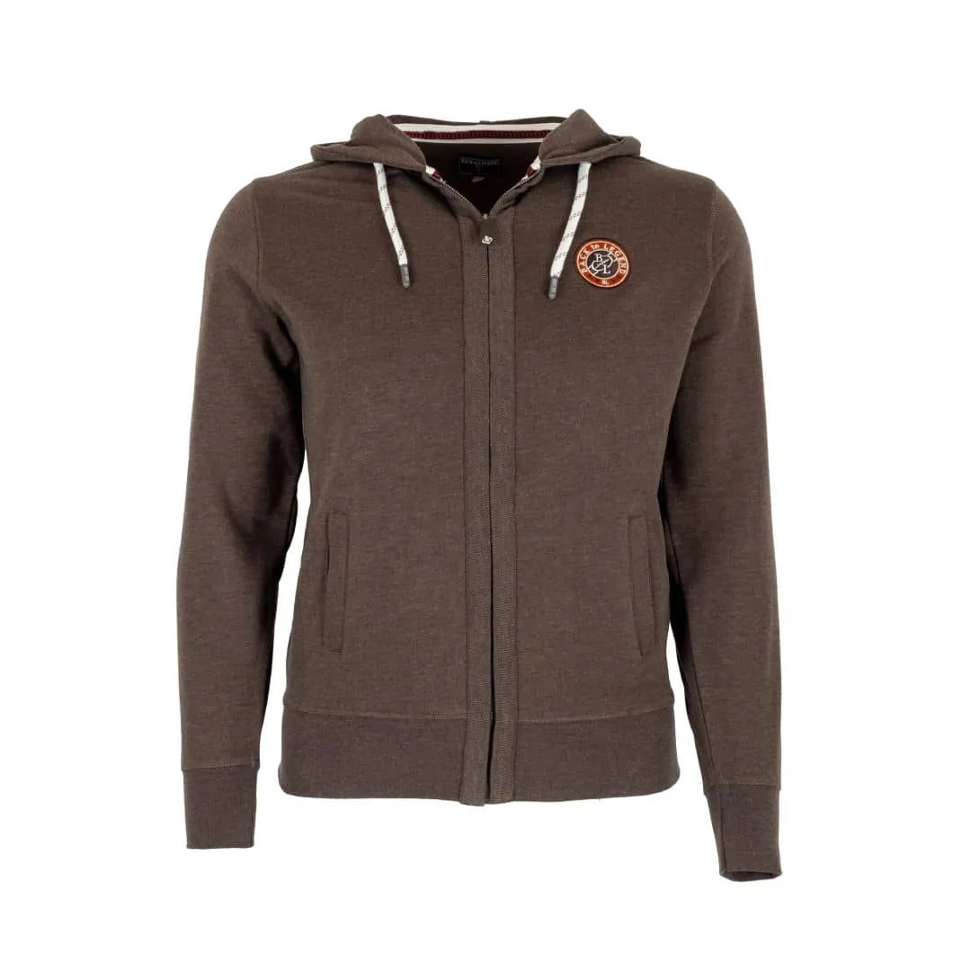 Sweat à capuche zippé marron glacé