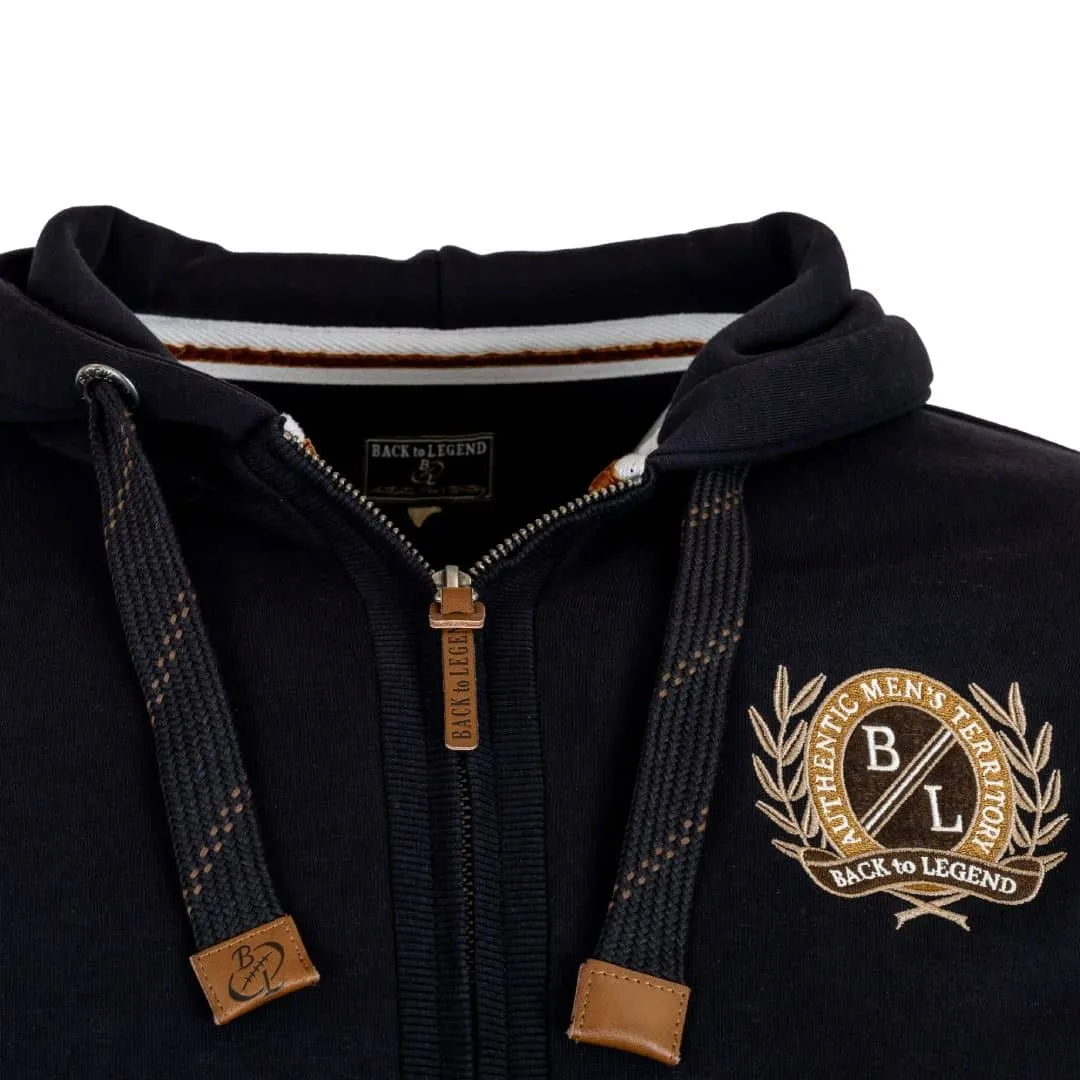 Sweat à capuche zippé noir