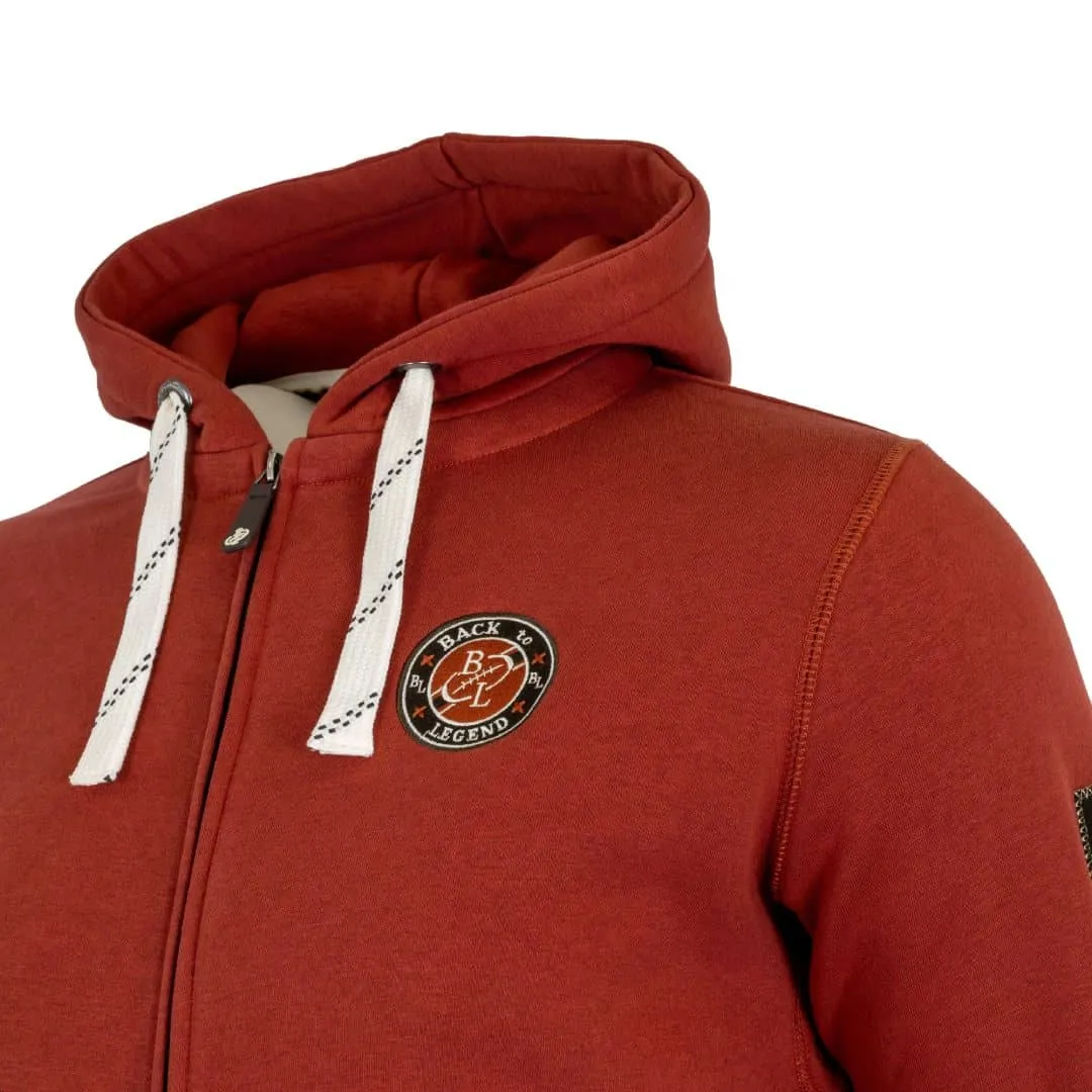 Sweat à capuche zippé rouge