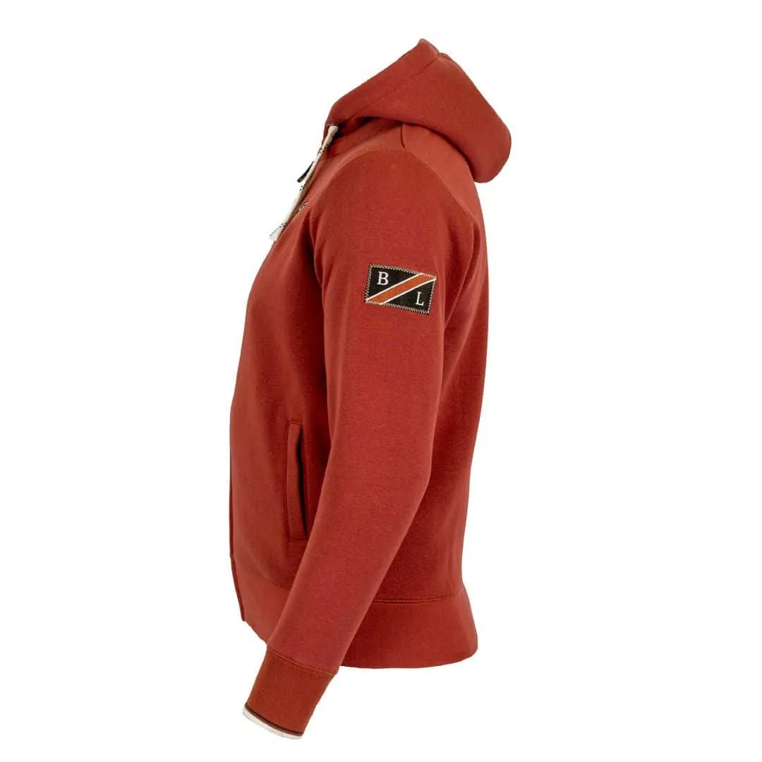 Sweat à capuche zippé rouge