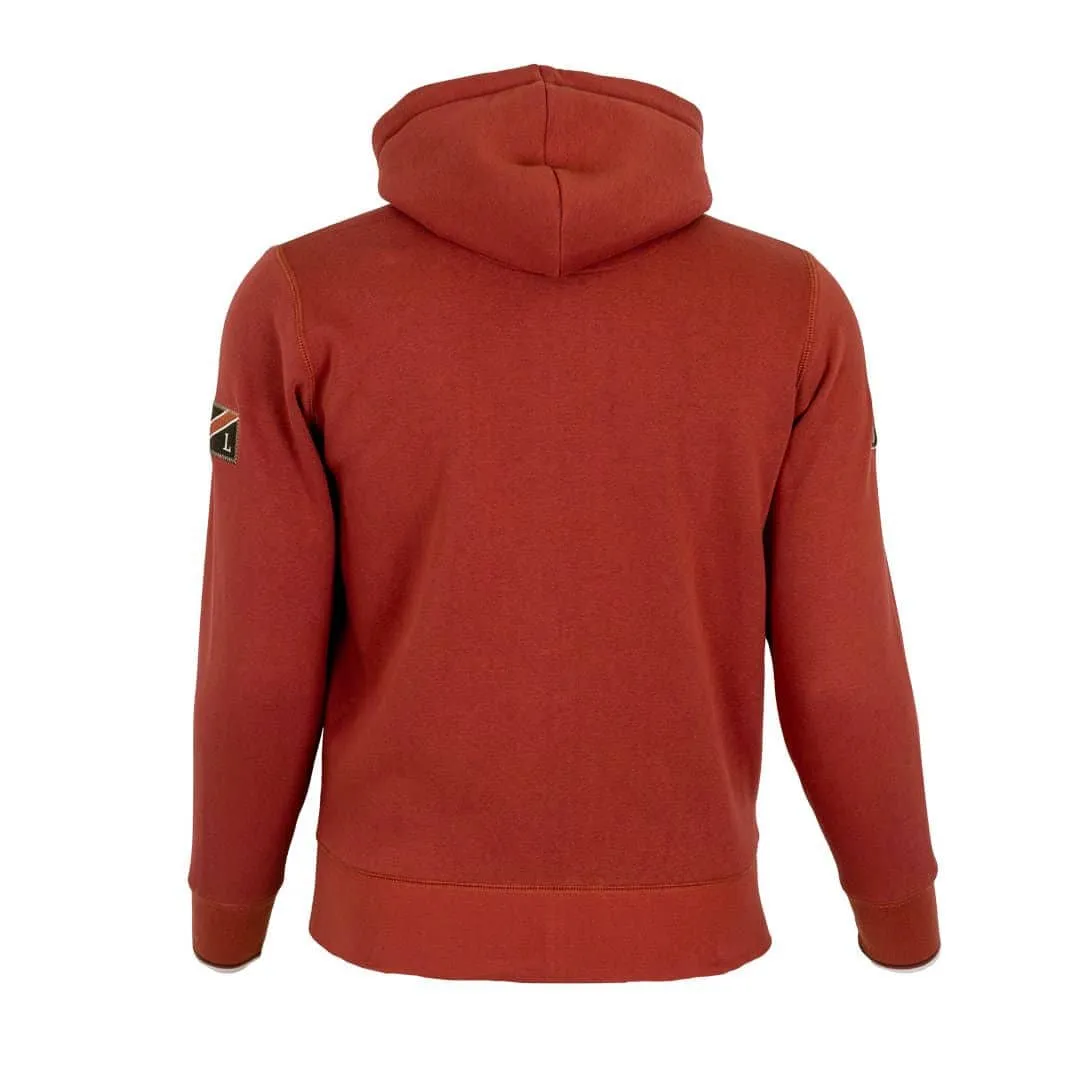 Sweat à capuche zippé rouge