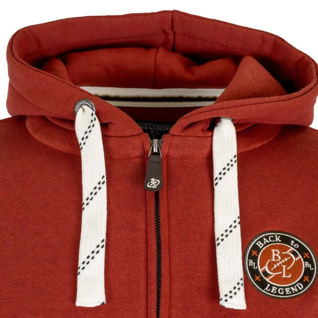 Sweat à capuche zippé rouge