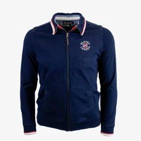 Sweat full-zip bleu marine col polo