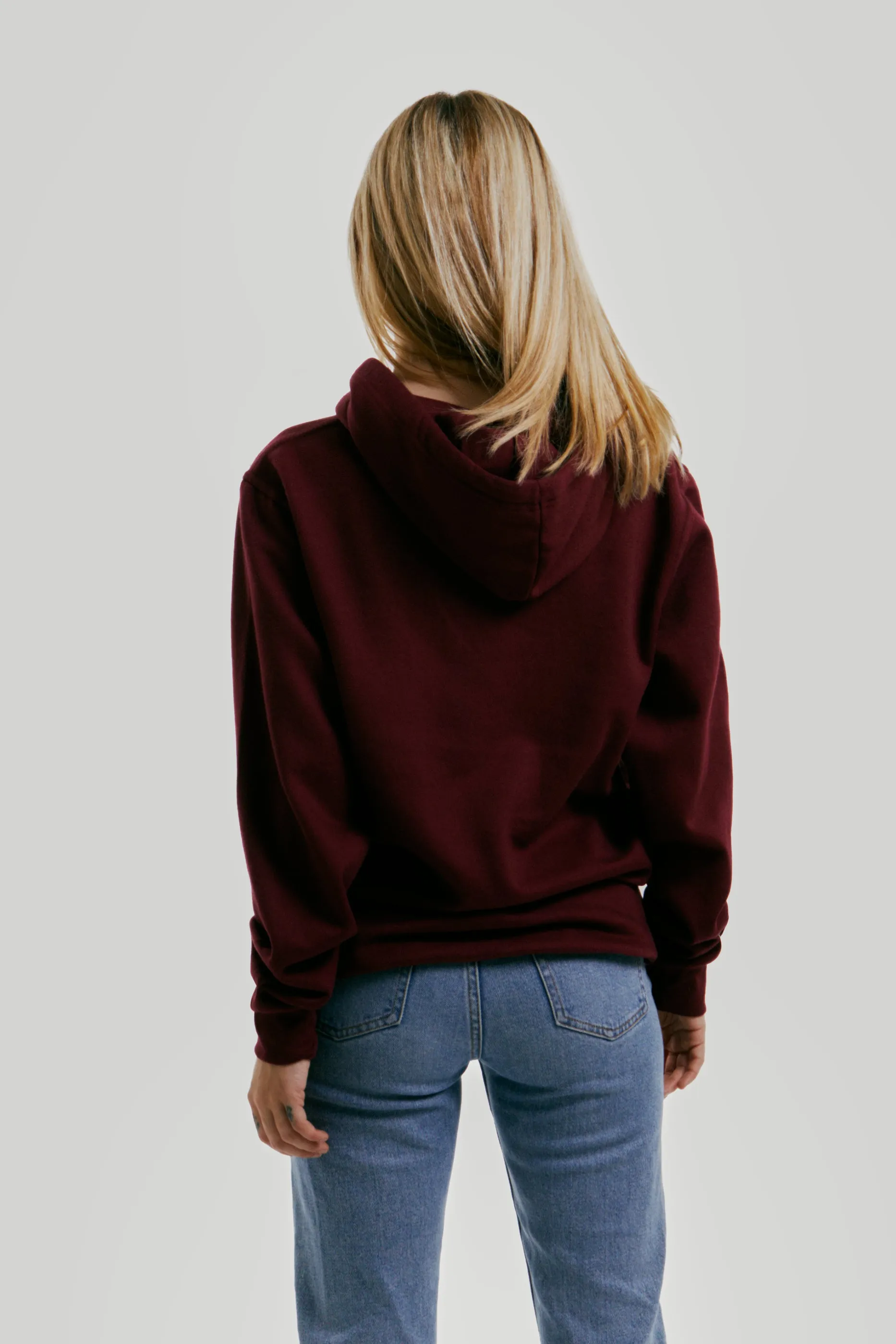 Sweatshirt à capuche London pour femmes Maroon - Radsow