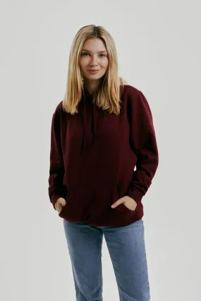 Sweatshirt à capuche London pour femmes Maroon - Radsow