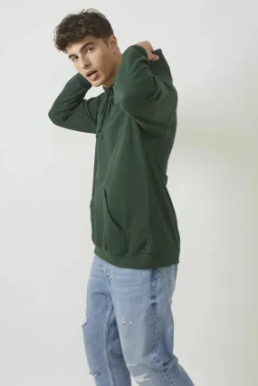 Sweatshirt à capuche London pour hommes Bottle Green - Radsow