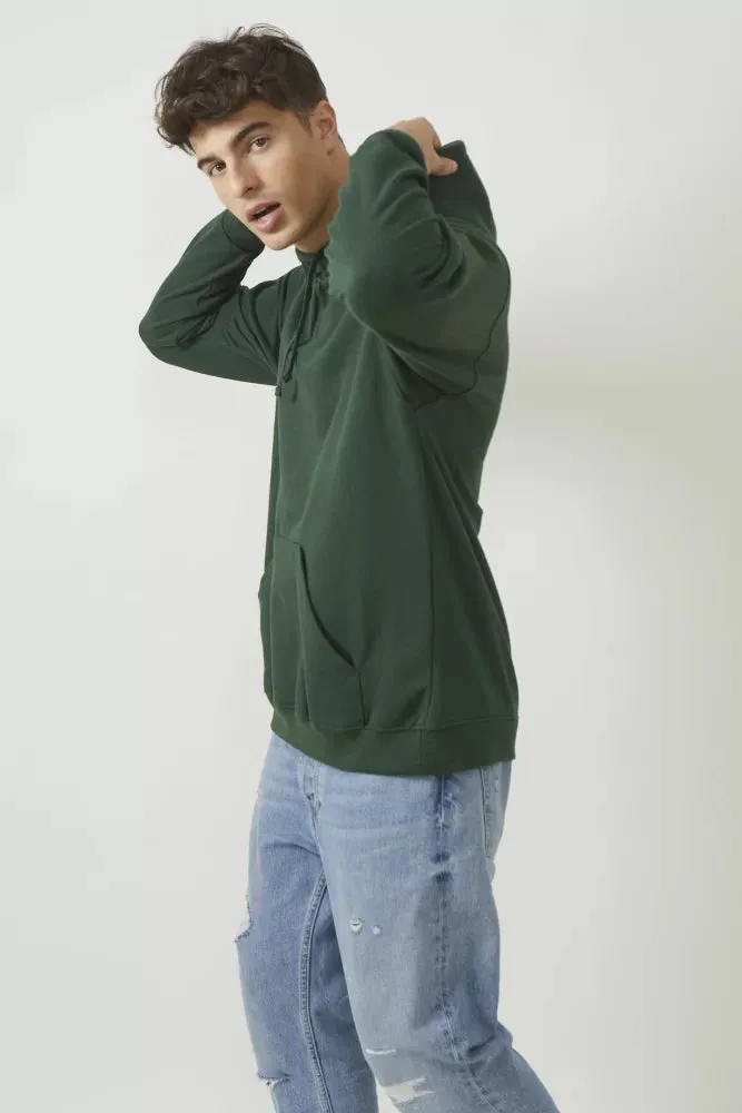 Sweatshirt à capuche London pour hommes Bottle Green - Radsow