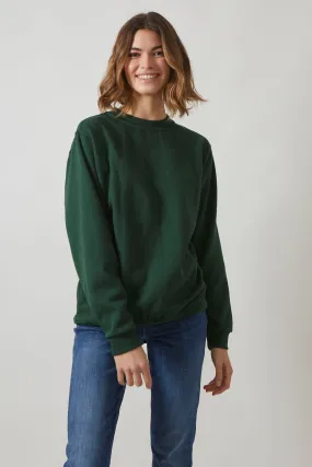 Sweatshirt Col Rond Paris pour femmes Bottle Green - Radsow