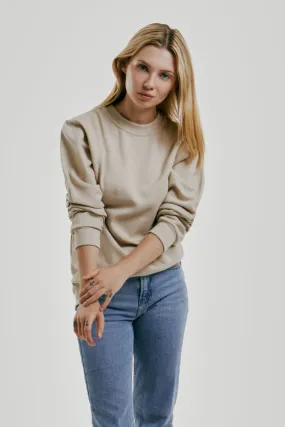 Sweatshirt Col Rond Paris pour femmes Sand - Radsow