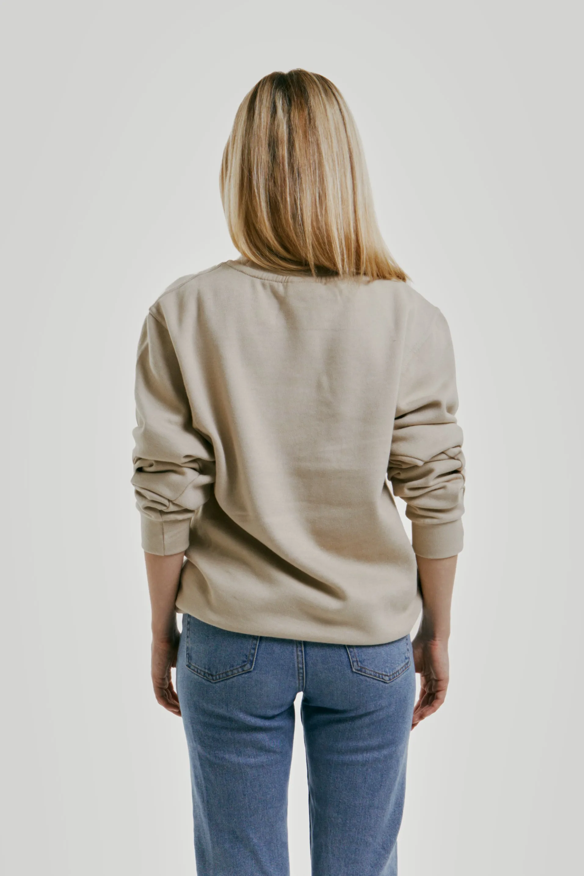 Sweatshirt Col Rond Paris pour femmes Sand - Radsow