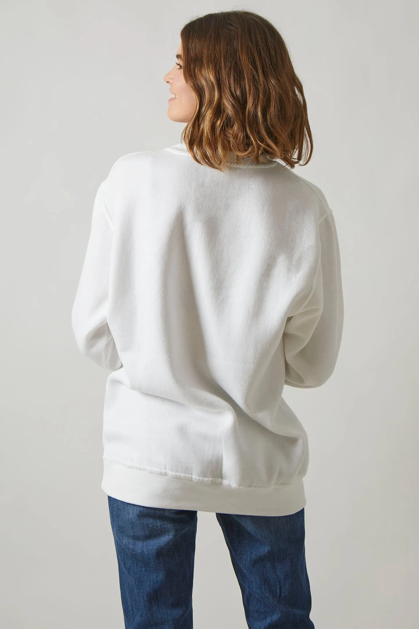 Sweatshirt Col Rond Paris pour femmes White - Radsow