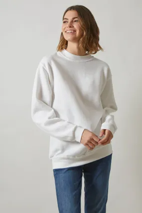 Sweatshirt Col Rond Paris pour femmes White - Radsow