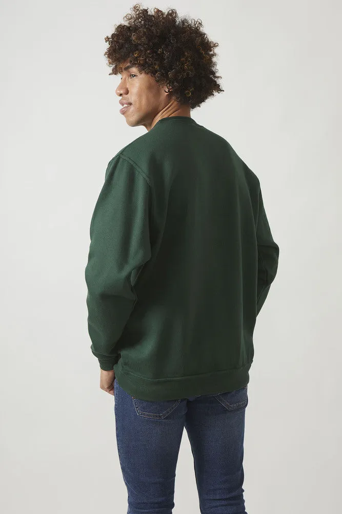 Sweatshirt Col Rond Paris pour hommes Bottle Green - Radsow