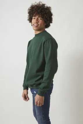 Sweatshirt Col Rond Paris pour hommes Bottle Green - Radsow