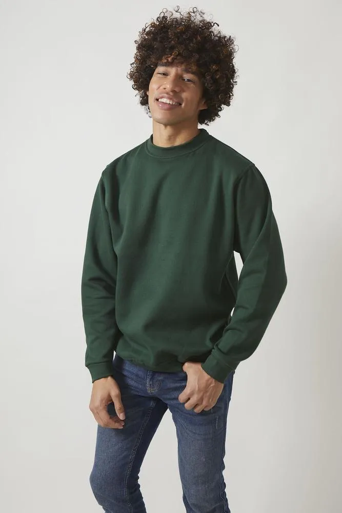 Sweatshirt Col Rond Paris pour hommes Bottle Green - Radsow