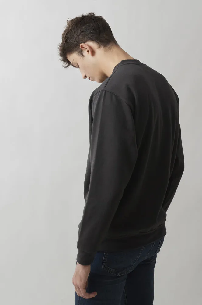 Sweatshirt Col Rond Paris pour hommes Noir - Radsow