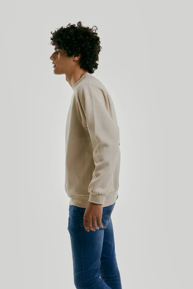Sweatshirt Col Rond Paris pour hommes Sand - Radsow