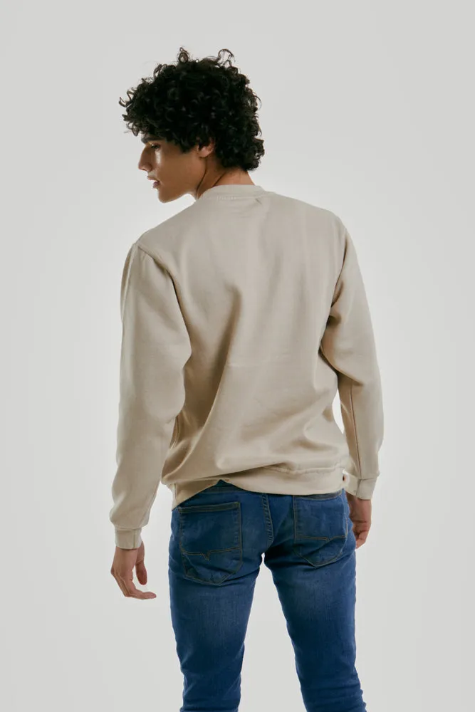 Sweatshirt Col Rond Paris pour hommes Sand - Radsow