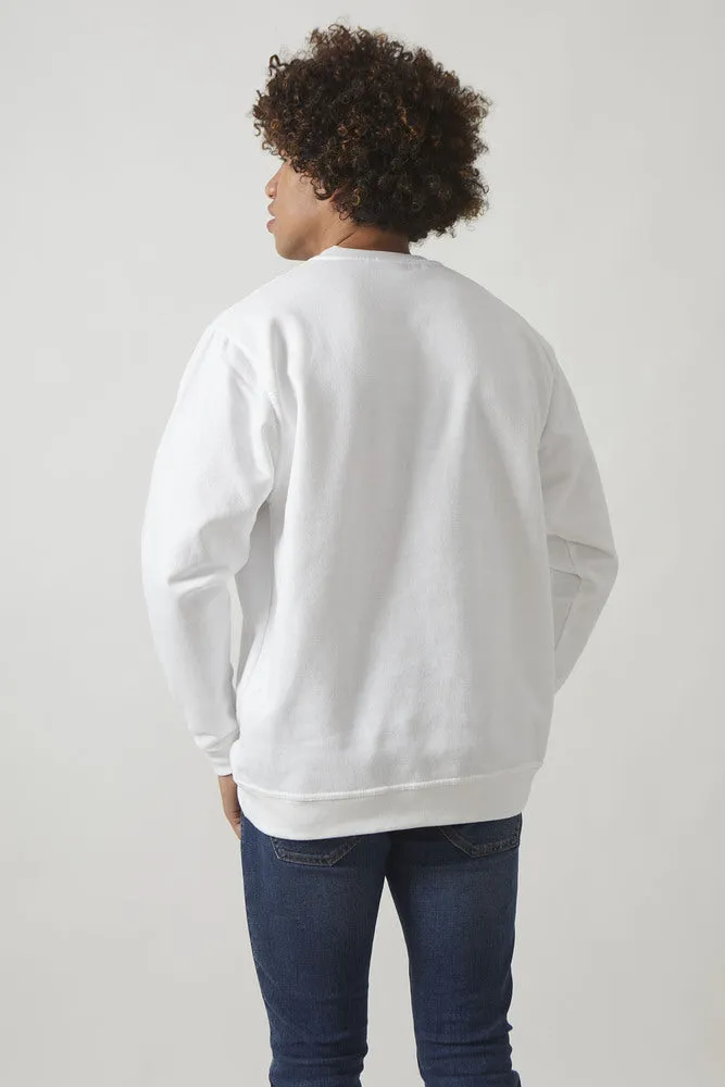 Sweatshirt Col Rond Paris pour hommes White - Radsow
